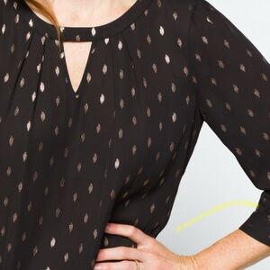 Elegant Black and Gold Women's Blouse